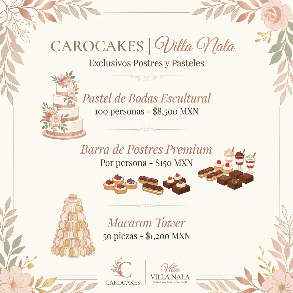 Precios Exclusivos Carocakes para Villa Nala